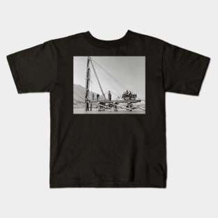 Bridge Builders in Alaska, 1942. Vintage Photo Kids T-Shirt